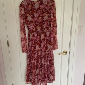 Chiffon dress, floral print. New.